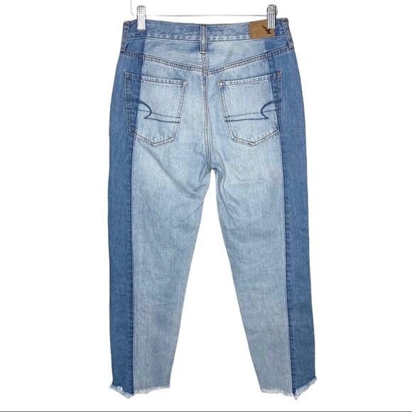 American Eagle Two Tone Vintage Hi-Rise Jeans - Picture 3 of 10